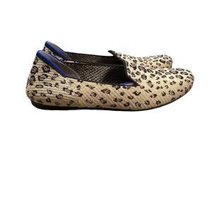 Rothy's The Loafer Leopard Print Shoes Womens 7.5 Animal Print Slip On Flats